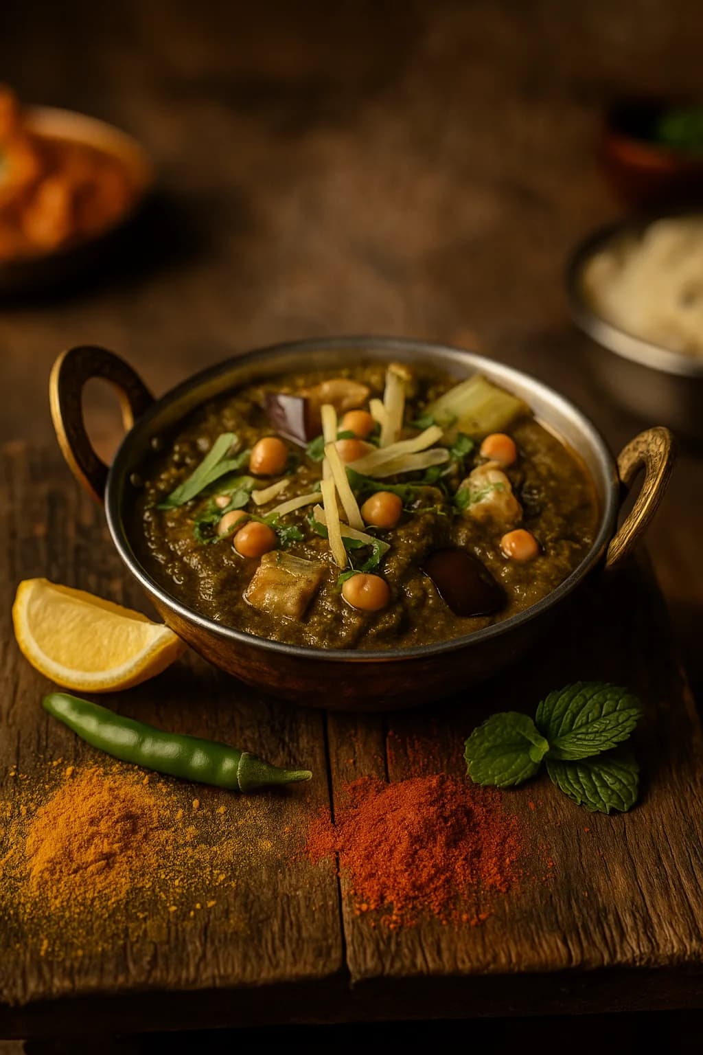 Palak Baigan Chana